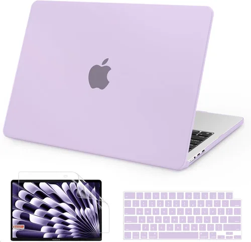 Vista 11 de AKIT Funda compatible con MacBook Air de 13 pulgadas M5 2026 2025-2022 M4/M3/M2 A3449 A3240 A3449 A3113 A2681, funda rígida delgada para laptop
