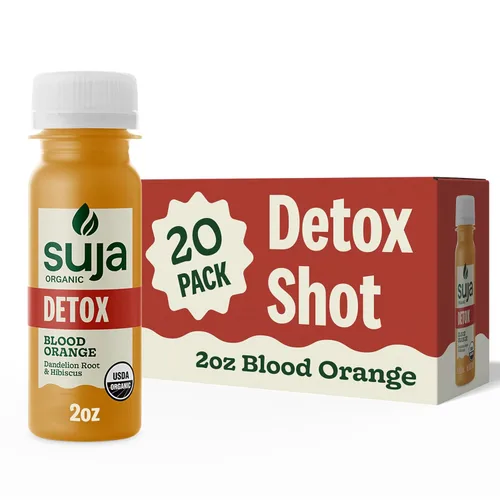 Vista 15 de Suja Organic Detox Blood Orange Shot, Wellness Shot con raíz de diente de león e hibisco, botella de 2 onzas líquidas