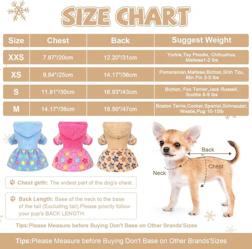 Vista 3 de Sudadera con capucha para perro, ropa de invierno para perros pequeños, niño, niña, ropa para mascotas, vestido para perros, abrigos para clima