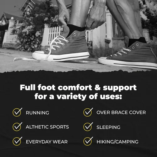 Vista 5 de CopperJoint - Calcetines de compresión de cobre para hombres y mujeres, calcetines de compresión de tobillo que absorben la humedad