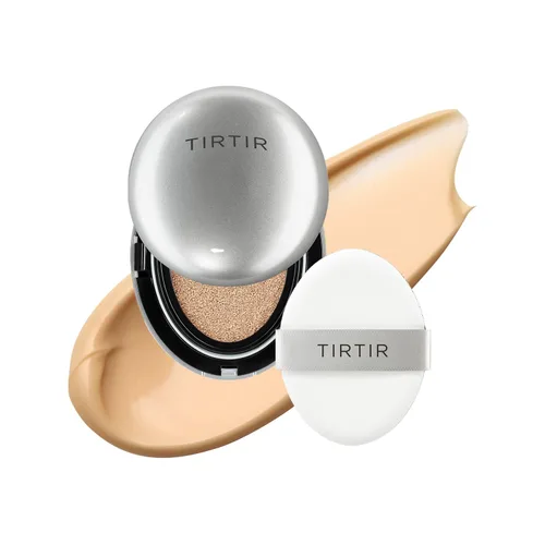 Vista 24 de [*Tamaño mini*] TIRTIR Aura Glow Silver Cushion Base de cojín coreana, (#13N Fair Ivory, 0.15 onzas líquidas)