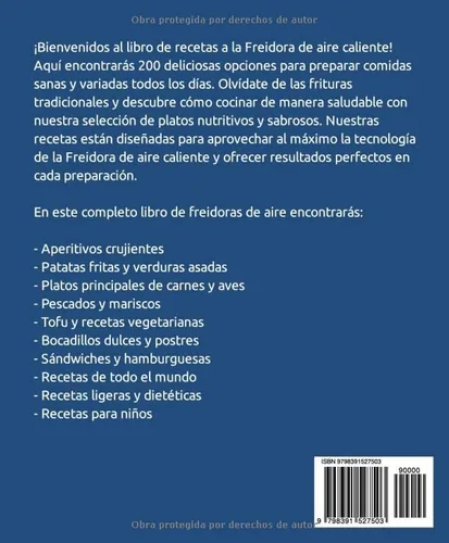 Vista 2 de Libro de recetas a la Freidora de aire caliente 200 Comidas sanas y variadas para todos los días (Spanish Edition)