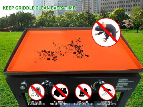 Vista 2 de Favfully - Tapete de silicona para parrilla, cubierta de parrilla de 22 pulgadas, funda protectora para parrilla Blackstone de 22 pulgadas