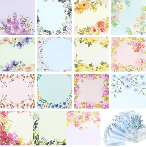 Clabby 15 blocs de notas adhesivas de flores, 3 x 3 pulgadas