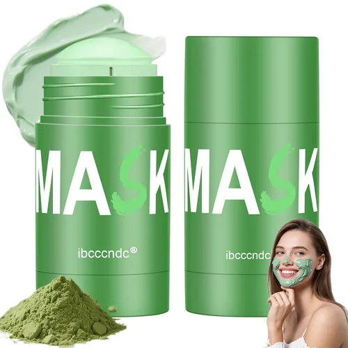 Máscara de limpieza profunda de té verde, removedor de puntos negros con extracto de té verde, mascarilla de limpieza profunda para limpieza
