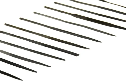 Vista 3 de SE Juego de limas de agujas - Herramientas manuales de precisión - Limas de metal - Juego de 12 piezas - 7382NF