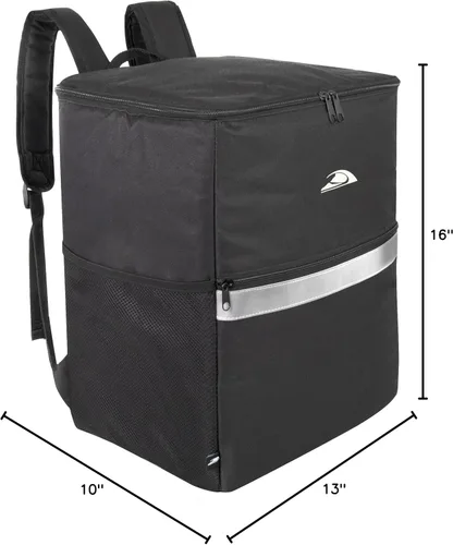 Vista 8 de Trail maker Mochila aislada para entrega de alimentos con portavasos para bebidas, bolsillo, reflectores para comestibles, Dashers Insulated, Food