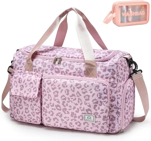 Vista 71 de Bolsa de Gimnasio Pequeña para Mujer, Bolsa de Lona de Viaje, Bolsa de Fin de Semana con Compartimento para Zapatos