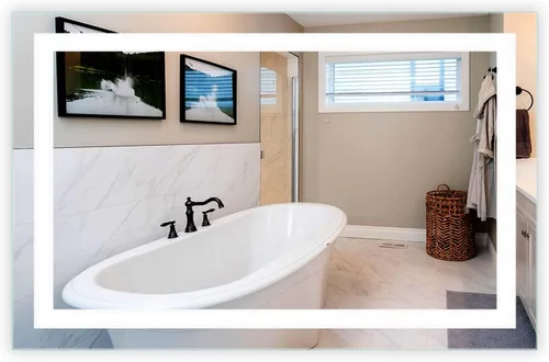 Vista 10 de Mirrors & Marble Espejo de pared LED grande – Espejo rectangular iluminado frontal para baño, dormitorio o ducha, antivaho y montado en la pared