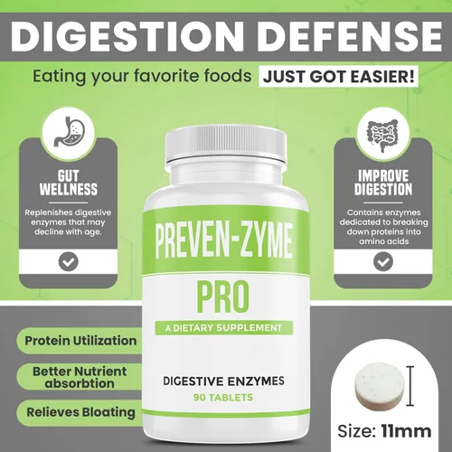 Vista 6 de Prevenzyme Pro Suplemento de enzimas digestivas (90 pestañas) por Legere Pharmaceuticals para ES Global