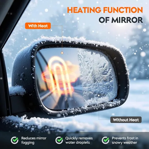Vista 3 de Youxmoto Espejo de cristal con calefacción lateral para Ford Explorer 2011 2012 2013 2014 2015 2016 2017 conductor izquierdo y pasajero derecho