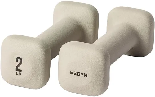 Vista 22 de WeGym SafeGrip Square Dumbbells with Anti Slip Handles, Aesthetic Free Weights for Home Workouts, Stable Design Prevents Rolling during Floor