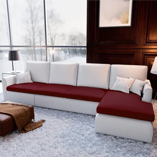 Vista 27 de EFELIM Funda de cojín seccional de 4 piezas para sofá en forma de L, funda elástica para sofá de 1, 2, 3 asientos, funda antideslizante para sofá