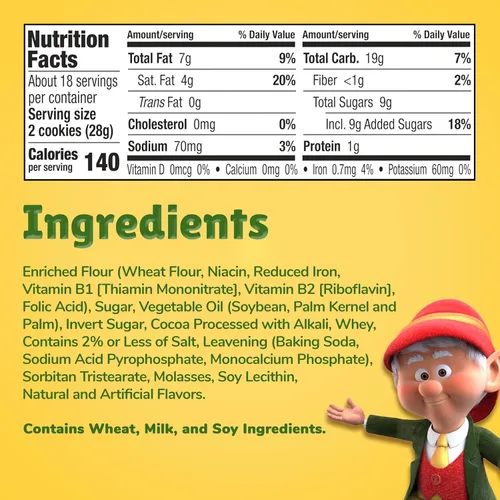 Vista 2 de Keebler Fudge Stripes - Galletas originales tamaño familiar, 17.3 onzas (paquete de 1)