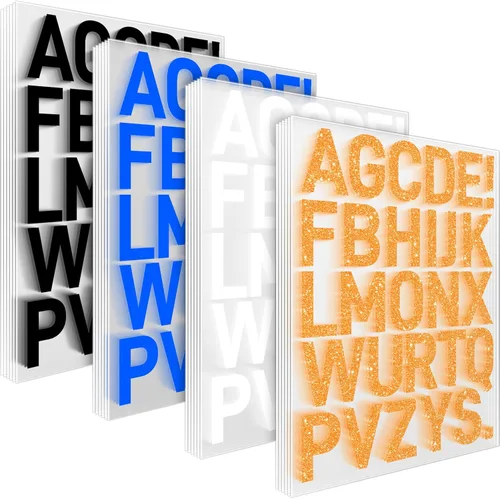 Vista 10 de 24 hojas de letras para planchar en blanco y negro para ropa, tela de vinilo de transferencia de calor, letras para planchar para camisetas