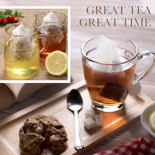 Vista 6 de Zubebe 2400 bolsas de té desechables para té de hojas sueltas, bolsas vacías de té con cordón de filtro a granel infusores para café, hierbas