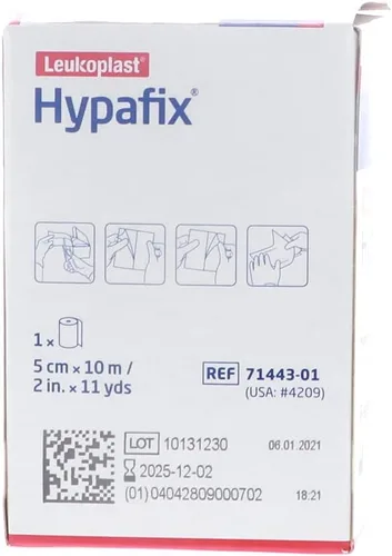 Vista 7 de Cinta de retención de vendaje Hypafix, de 2pulgadas x 10yardas, paquete de 2rollos
