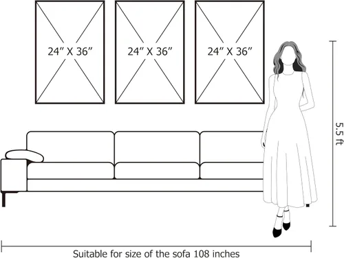 Vista 7 de Zessonic Arte de Pared 3D con Textura Grande Conjunto Neutro de 3-24"x36" Pinturas de Lienzo Abstractas Pintadas a Mano Enmarcadas Marrones
