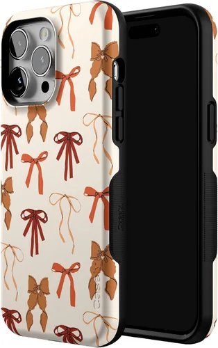 Vista 2 de Casely Funda para iPhone 14 Pro Fall Girlie Lazos de Especias de Calabaza Compatible con MagSafe Diseño Protector Audaz