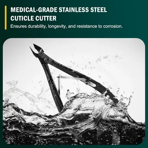 Vista 6 de FVION Pinzas profesionales de cutícula de 0.157 pulgadas (0.157 in), recortadores de calidad de salón para cuidado de uñas de precisión, herramienta