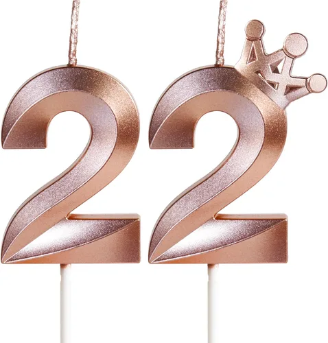 Vista 74 de Velas de cumpleaños número 10 para pastel, velas de oro rosa número 10 con corona, diseño 3D, decoración de pastel de cumpleaños para niñas