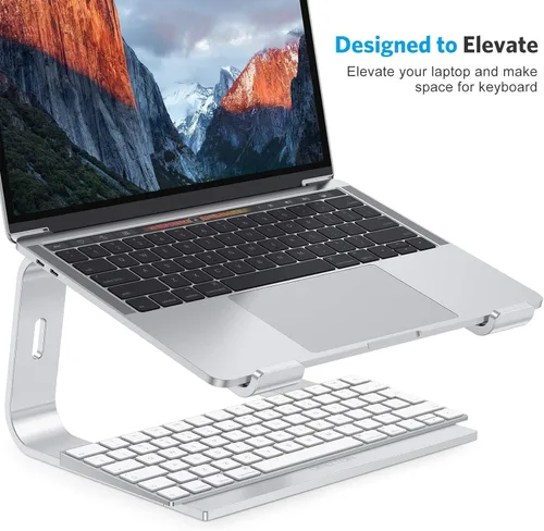 Vista 3 de OMOTON Soporte para laptop y soporte vertical para portátil de 3 ranuras