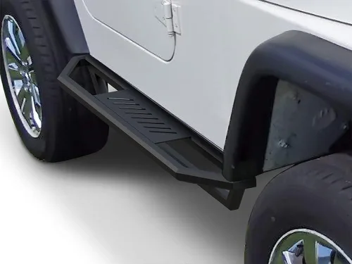 Vista 11 de iBoard estribos para Jeep Wrangler Sport Utility 1987-2006, 2 puertas, Negro