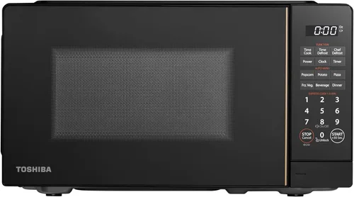 TOSHIBA Horno microondas pequeño con 11 niveles de potencia, ChefDefrost, sonido de encendido/apagado y modo Eco, 0.7 pies cúbicos / 700 W, color