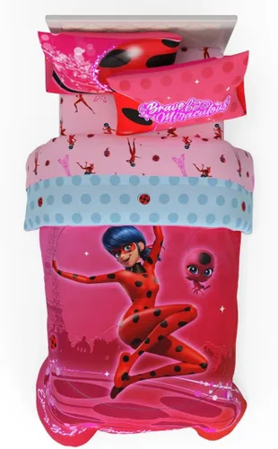 Vista 18 de Juego de ropa de cama clásico retro arcoíris de los Cariñositos, 7 piezas, edredón y sábanas supersuaves con funda de almohada, tamaño matrimonial