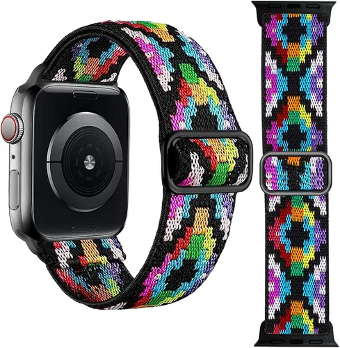 Vista 18 de Paquete de 2 bandas elásticas compatibles con Apple Watch Band de 1.496 pulgadas, 1.575 pulgadas, 1.614 pulgadas, 1.654 pulgadas, 1.732 pulgadas