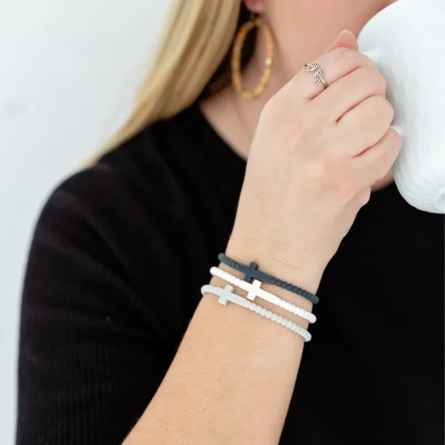 Vista 3 de Ryan & Rose Pulseras Jesús - Pulsera de silicona cruzada