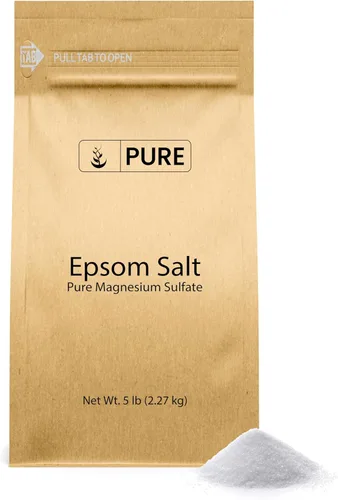 Vista 6 de Pure Original Ingredients Sal de Epsom Sulfato de magnesio puro, solución de remojo (4 onzas)