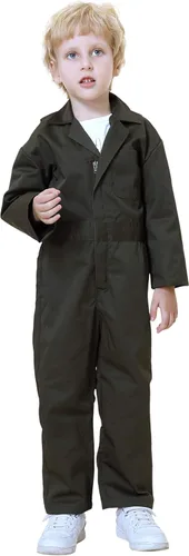 Vista 3 de TOPTIE Overol para niños traje de mecánico Navidad Halloween traje de vuelo mono mecánico