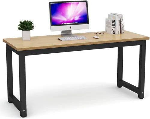 Vista 29 de Mesa para computadora Tribesigns moderna estilo sencillo para PC, portátil, estudio, moderna estación de trabajo para el oficina en casa