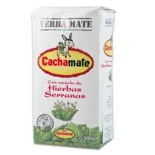 YERBA MATE CACHAMATE SERRANAS HIERBAS MEZCLA DE HIERBAS SERRANAS - 500 GR/1.1 LB (2 PACK)