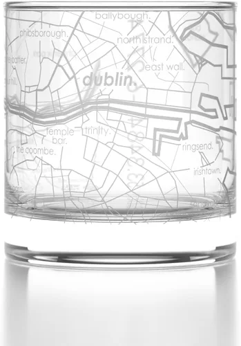 Vista 5 de Well Told Vaso de whisky grabado de la ciudad de Canadá de Toronto, cristal grabado con mapa de la ciudad de las rocas, regalo para los amantes