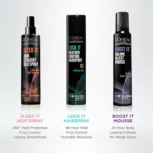 Vista 3 de L'Oréal Paris - Espray para peinar cabello liso y sedoso, 5.7 onzas