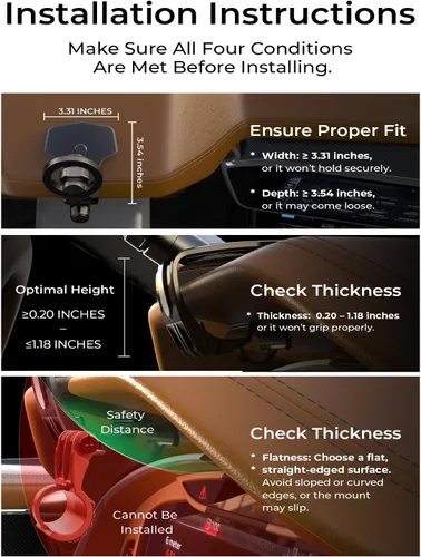 Vista 2 de LISEN para iPhone 17 Air para soporte de teléfono de coche Magsafe de 360 grados, soporte de tablero, soportes magnéticos para salpicadero de coche