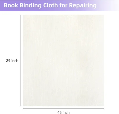 Vista 3 de Irenare Paño de encuadernación de libros para hacer tela de reparación, cubierta de libro para reparar encuadernación de libros antiguos, cuadernos