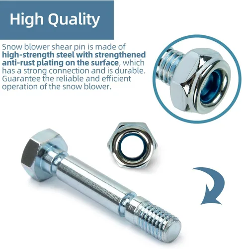Vista 5 de Pasadores de cizalla para quitanieves 303160355P / 303160355 Piezas de repuesto para soplador de nieve PowerSmart (paquete de 4)