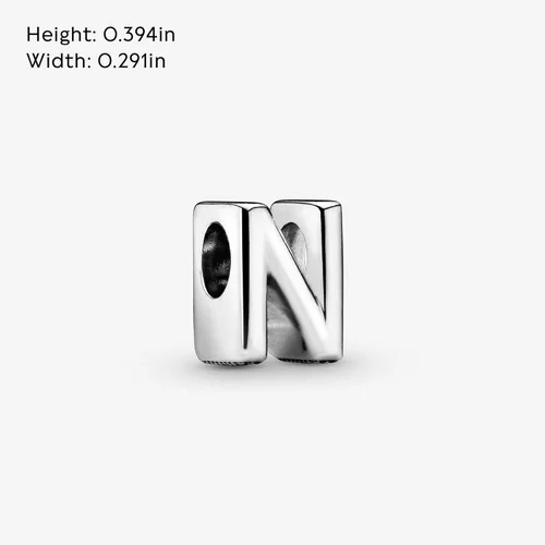 Vista 5 de Colgante de plata de ley 925 con letra PANDORA