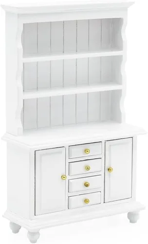 Vista 2 de Odoria 112 - Muebles en miniatura para casa de muñecas, color blanco