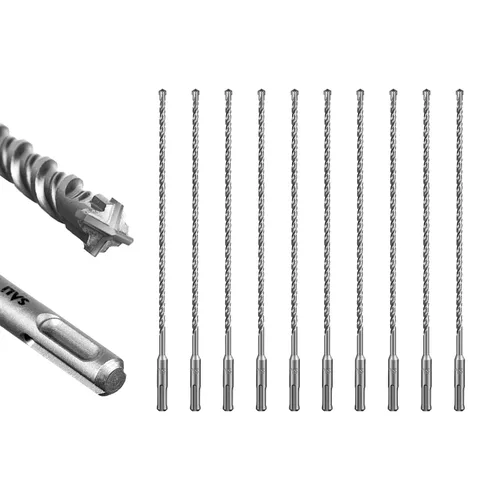 Vista 23 de SALI SDS Plus - Broca de martillo giratorio, 10 piezas de 7/32 x 8 pulgadas, kit de broca de concreto de tipo cruzado, material de carburo de doble