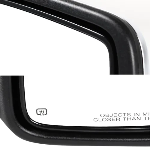 Vista 5 de Spec-D Tuning Espejo lateral derecho del pasajero plegable cromado con señal LED, compatible con Dodge Ram 1500 2009-2012