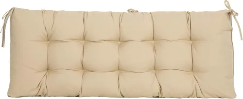 ARTPLAN Cojín de banco para exteriores para muebles de patio, cojín de sofá biplaza copetudo para silla de banco de mimbre de metal de madera, 48 x