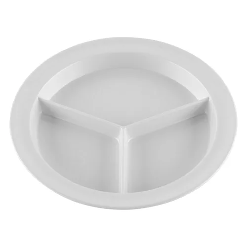 Vista 27 de G.E.T. CP-530-T Tan 9" 3-Compartment Plate, Break Resistant Dishwasher Safe Melamine Plastic, Supermel Collection (Pack of 12)