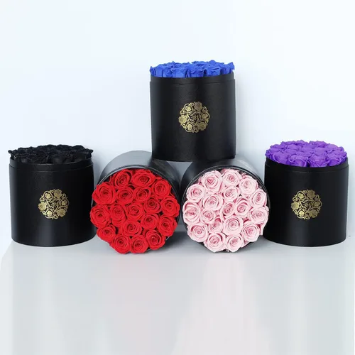 Vista 5 de NATROSES - Rosas preservadas, rosas rojas en caja que duran hasta un año, rosas duraderas para ella, regalos de flores preservadas para ella