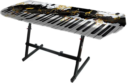 Nuxovilar Funda para piano negro dorado leche seda 88 teclas WP99303