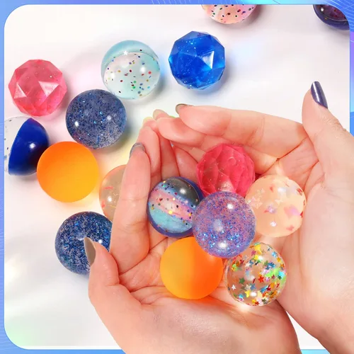 Vista 4 de Ayfjovs 20 bolas hinchables de 5 estilos, bolas de goma de 1.260 in, pequeñas bolas inflables para recuerdos de fiesta de niños, premios, bolsas