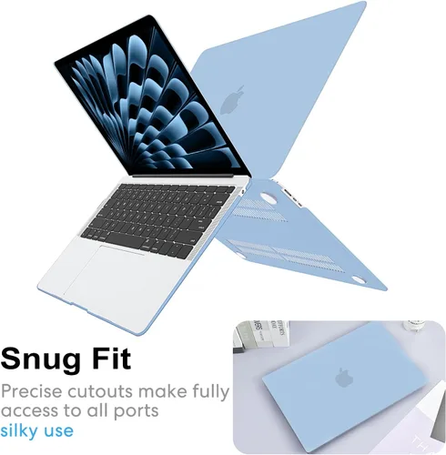 Vista 3 de AKIT Funda compatible con MacBook Air de 13 pulgadas M5 2026 2025-2022 M4/M3/M2 A3449 A3240 A3449 A3113 A2681, funda rígida delgada para laptop